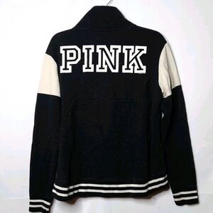 Victoria Secret Pink quarter zip black sweatshirt sz M